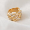 Wholesale Ring Copper Exaggerated Geometric Electroplating Unisex