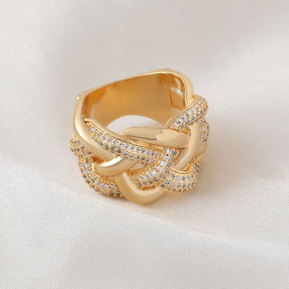 Wholesale Ring Copper Exaggerated Geometric Electroplating Unisex