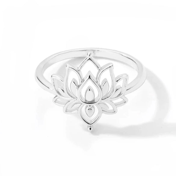 Wholesale Ring Copper Flower Geometric Electroplated Retro Highend Style For Men And Women