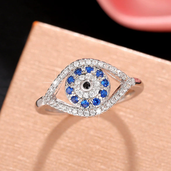 Wholesale Ring Copper Geometric Inlaid Zircon Unique Design
