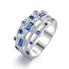 Wholesale Ring Copper Geometric Inlaid Zircon Unisex