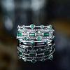 Wholesale Ring Copper Geometric Inlaid Zircon Unisex