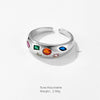 Wholesale Ring Copper Geometric Irregular Electroplated With Platinum And 18K Gold Fashion Unisex
