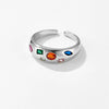 Wholesale Ring Copper Geometric Irregular Electroplated With Platinum And 18K Gold Fashion Unisex