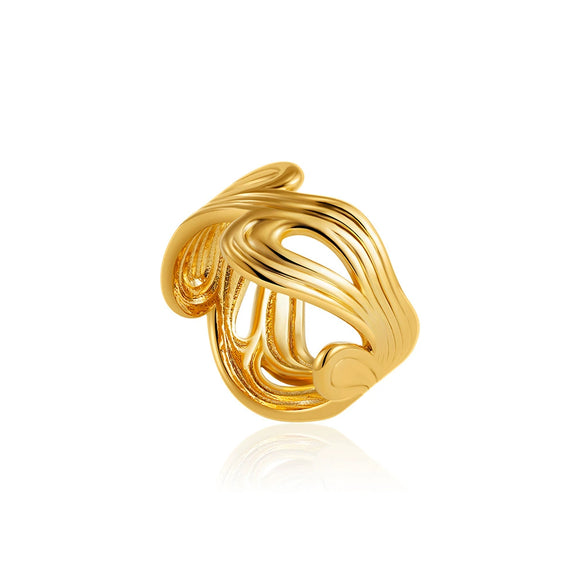 Wholesale Ring Copper Geometric Light Luxury Style Electroplating
