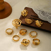 Wholesale Ring Copper Geometric Light Luxury Style Electroplating