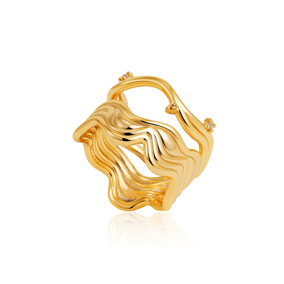 Wholesale Ring Copper Geometric Light Luxury Style Electroplating