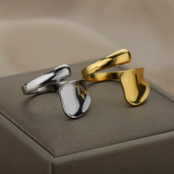 Wholesale Ring Copper Geometric Minimalist Style Set With Gold Unisex Opening Ring