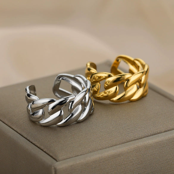 Wholesale Ring Copper Geometric Minimalist Style Set With Gold Unisex Opening Ring