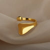 Wholesale Ring Copper Geometric Minimalist Style Set With Gold Unisex Opening Ring
