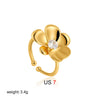Wholesale Ring Copper Geometric Open Irregular Shape Electroplating