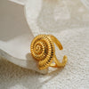 Wholesale Ring Copper Geometric Open Irregular Shape Electroplating