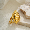 Wholesale Ring Copper Geometric Open Irregular Shape Electroplating