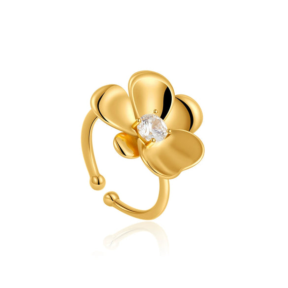 Wholesale Ring Copper Geometric Open Irregular Shape Electroplating