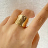 Wholesale Ring Copper Geometric Punk Exaggerated Electroplated Unisex