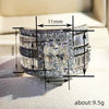 Wholesale Ring Copper Geometric Square High Luxury Set With Zirconia For Women