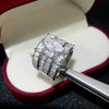 Wholesale Ring Copper Geometric Style Inlaid Horse Eye Zircon