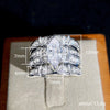 Wholesale Ring Copper Geometric Style Inlaid Horse Eye Zircon