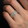 Wholesale Ring Copper Geometric Zirconia Hiphop Style Unisex