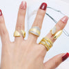 Wholesale Ring Copper Gold Plated Geometric Irregular Opening Minimalist Style