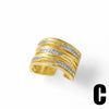 Wholesale Ring Copper Gold Plated Geometric Irregular Opening Minimalist Style