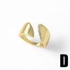 Wholesale Ring Copper Gold Plated Geometric Irregular Opening Minimalist Style
