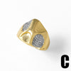 Wholesale Ring Copper Gold Plated Geometric Moon Cross Open Unisex Minimalist Style