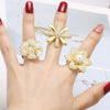 Wholesale Ring Copper Gold Plated Geometric Pattern Female