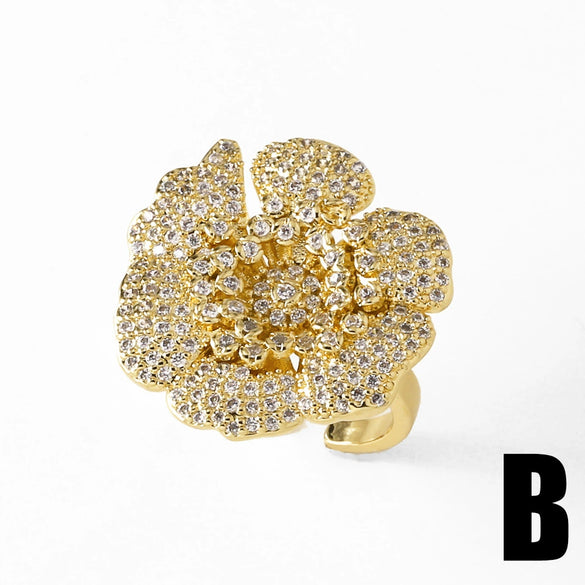 Wholesale Ring Copper Gold Plated Geometric Pattern Female
