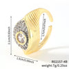 Wholesale Ring Copper Gold Plated Geometric Style Zirconium Inlaid Unisex