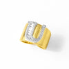Wholesale Ring Copper Goldplated Geometric Letter Design