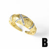 Wholesale Ring Copper Goldplated Geometric Minimalist Style Unisex