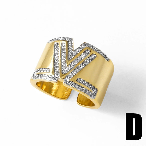 Wholesale Ring Copper Goldplated Geometric Minimalist Style Unisex