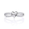 Wholesale Ring Copper Heart Shape Inlaid Zircon For Women