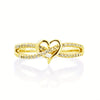 Wholesale Ring Copper Heart Shape Inlaid Zircon For Women