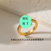 Wholesale Ring Copper Inlaid Rhinestone Geometric Bow Wave Animal Zodiac Butterfly Snake Style
