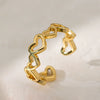 Wholesale Ring Copper Inlaid Rhinestone Geometric Bow Wave Animal Zodiac Butterfly Snake Style