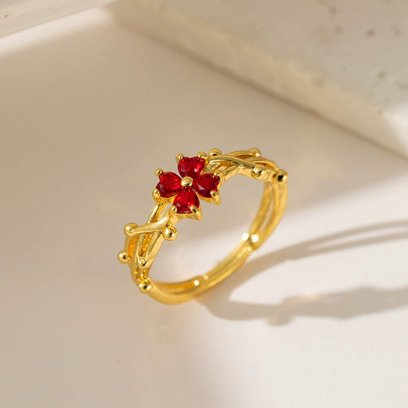 Wholesale Ring Copper Inlaid Rhinestone Geometric Bow Wave Animal Zodiac Butterfly Snake Style