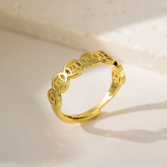 Wholesale Ring Copper Inlaid Rhinestone Geometric Bow Wave Animal Zodiac Butterfly Snake Style