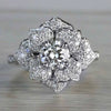 Wholesale Ring Copper Inlaid Zircon Flower Style For Women