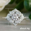 Wholesale Ring Copper Inlaid Zircon Flower Style For Women