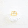 Wholesale Ring Copper Inlaid Zircon Geometric Style