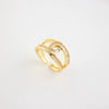 Wholesale Ring Copper Inlaid Zircon Geometric Style