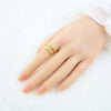 Wholesale Ring Copper Inlaid Zircon Geometric Style