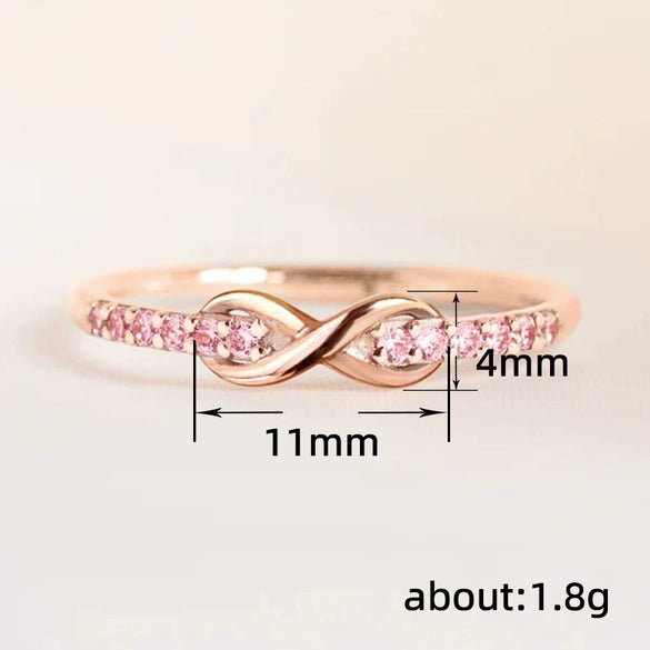 Wholesale Ring Copper Inlaid Zircon With Letters Numbers Text Pattern For Women