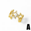 Wholesale Ring Copper 18K Gold Plated Fivepointed Star Butterfly Geometric Minimalist Unisex