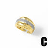 Wholesale Ring Copper 18K Gold Plated Geometric Minimalist Irregular Open