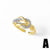 Wholesale Ring Copper 18K Gold Plated Geometric Minimalist Irregular Open