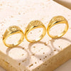 Wholesale Ring Copper 18K Goldplated Geometric Style Jewelry For Women