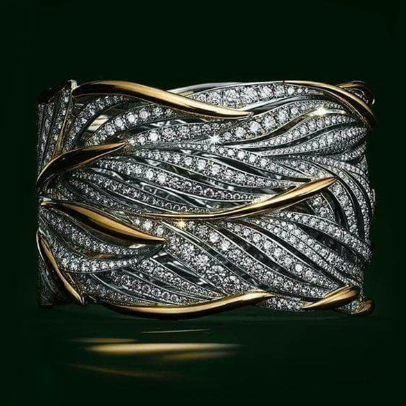 Wholesale Ring Copper Microinlaid Zircon Geometric Ins Style